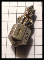 Dice : Dice - Dreidel - Metal with Pixie from UK - Ebay Dec 2011